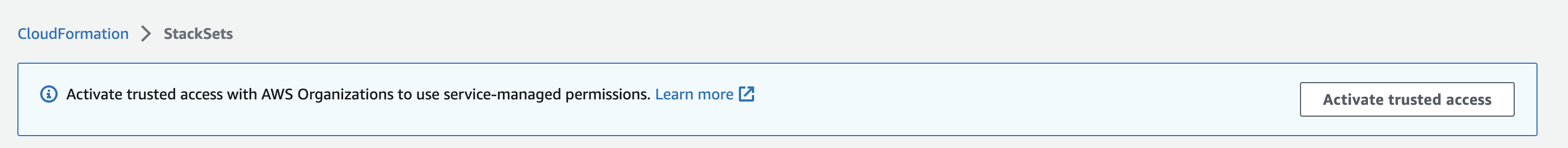 Activate trusted access banner