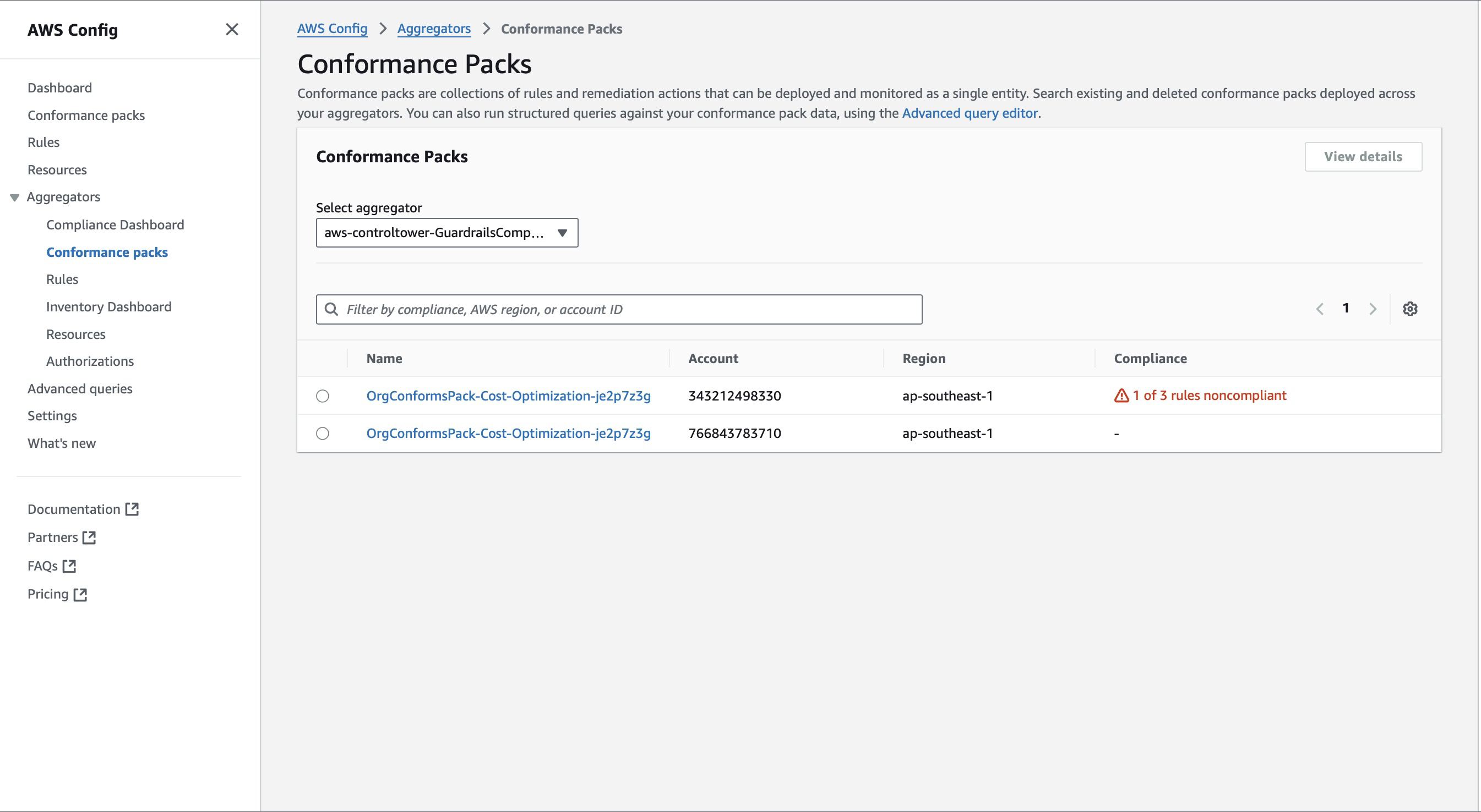 AWS Config Aggregator