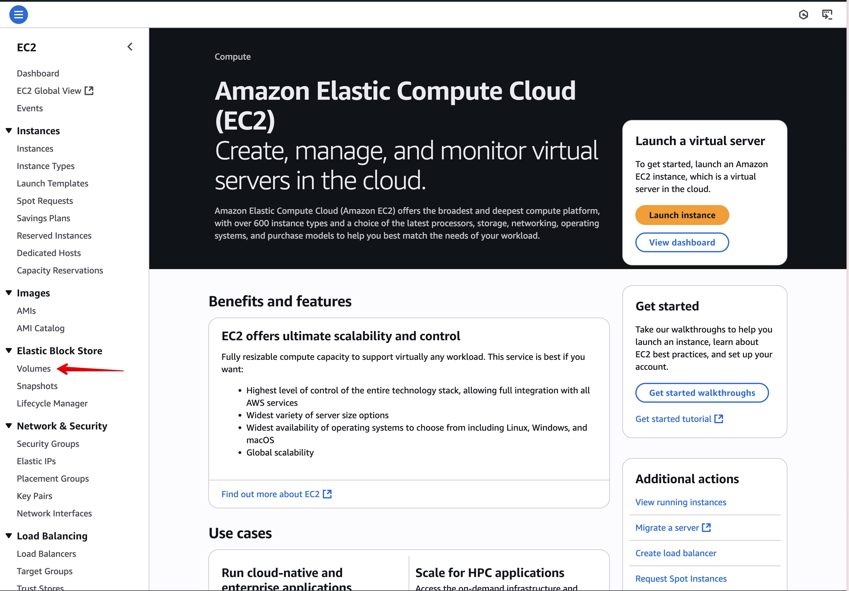 EC2 Console